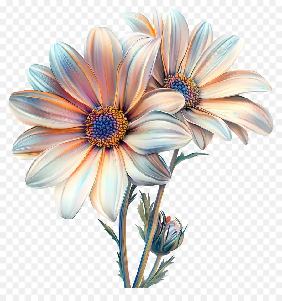 Bonjour，Fleurs Colorées PNG