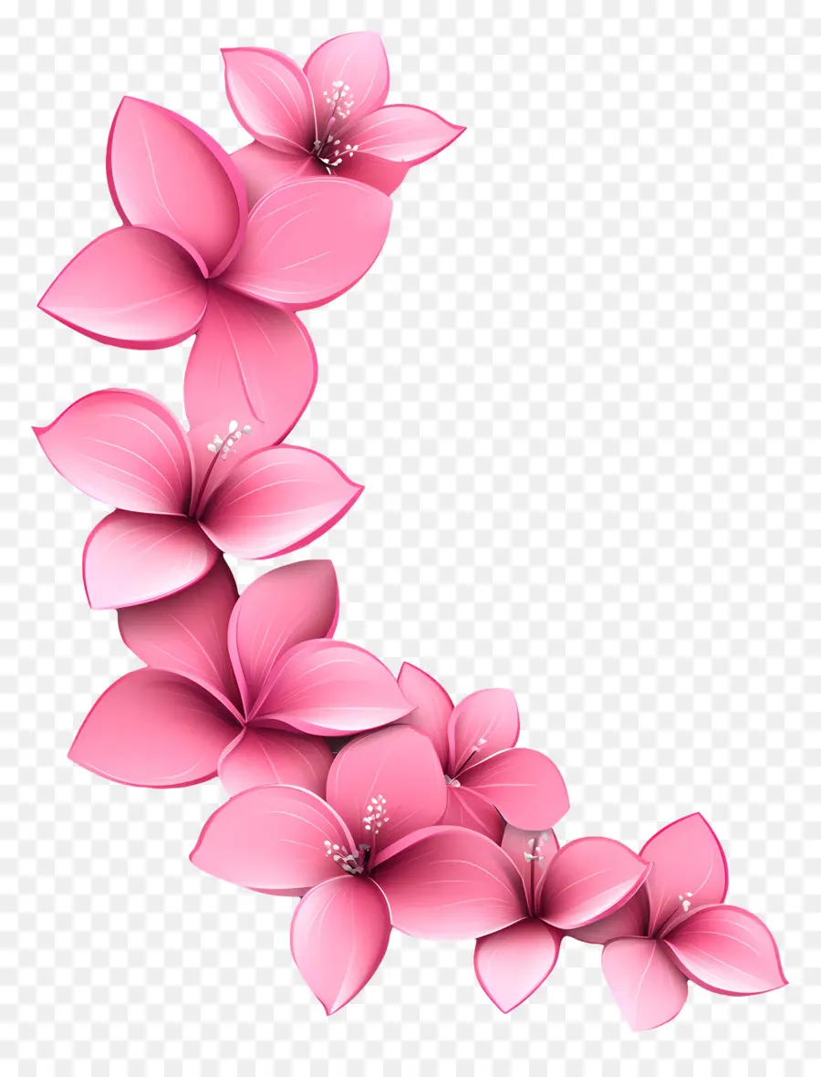 Coin Rose，Fleurs PNG