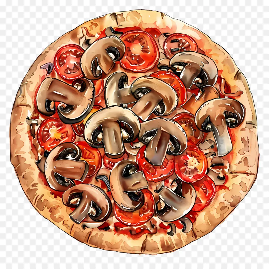 Pizza Aux Champignons，Pizza PNG