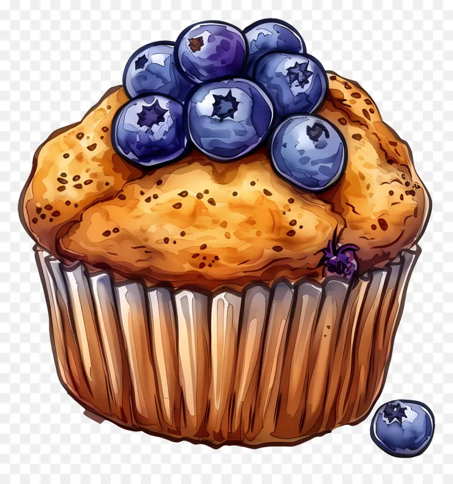 Muffin Aux Bleuets，Myrtille PNG