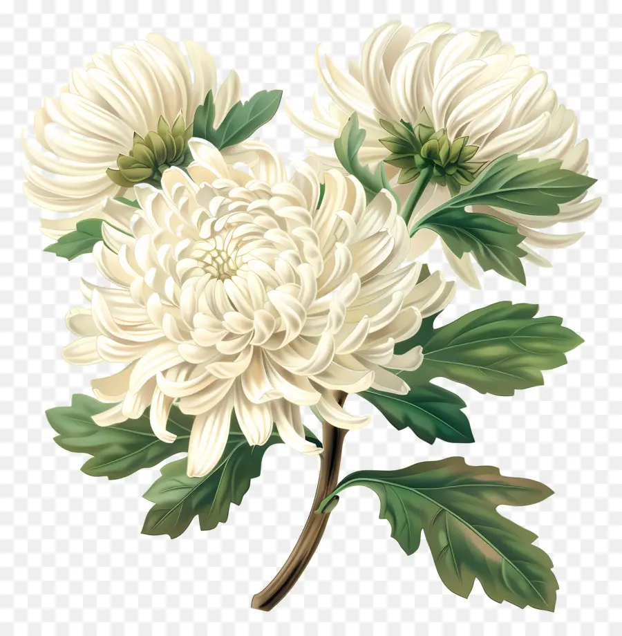 Fleurs De Chrysanthème Blanc，Chrysanthème PNG