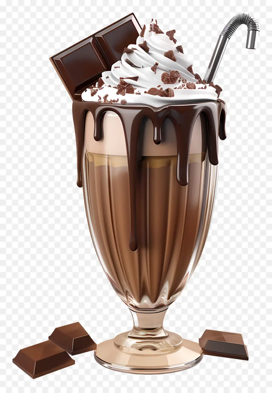 Milk Shake Au Chocolat，Dessert PNG