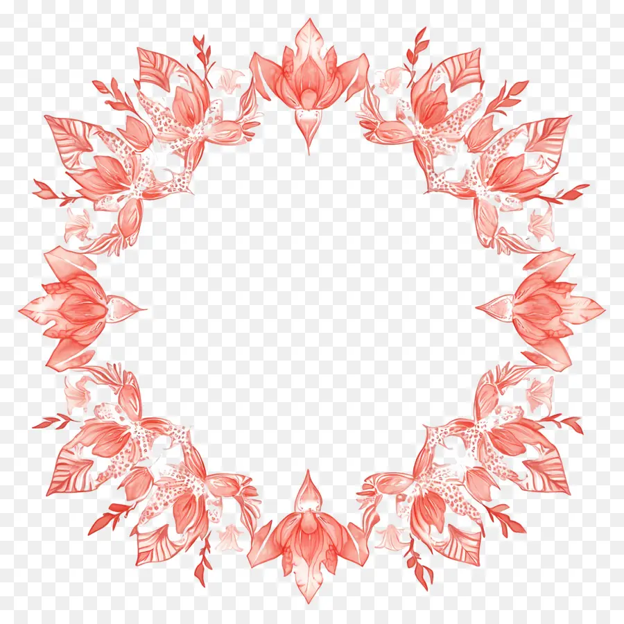 Cadre Bohème，Couronne Florale PNG