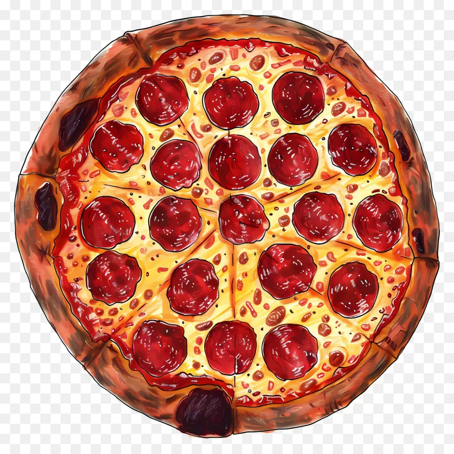 Pizza Au Pepperoni，Pizza PNG