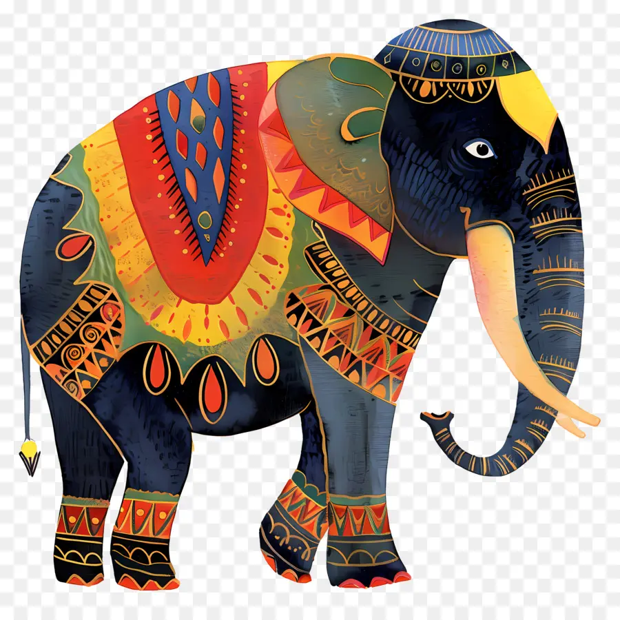 Éléphant Indien，Éléphant Décoratif PNG