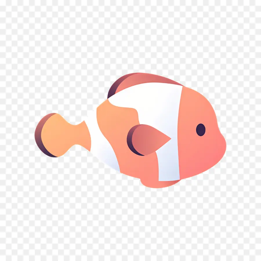 Poisson Clown，Orange PNG