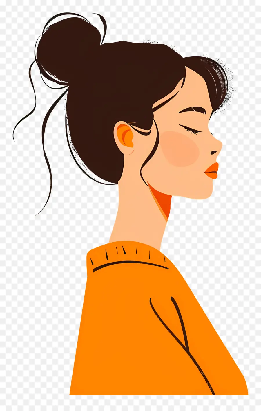 Femme En Orange，Femme PNG