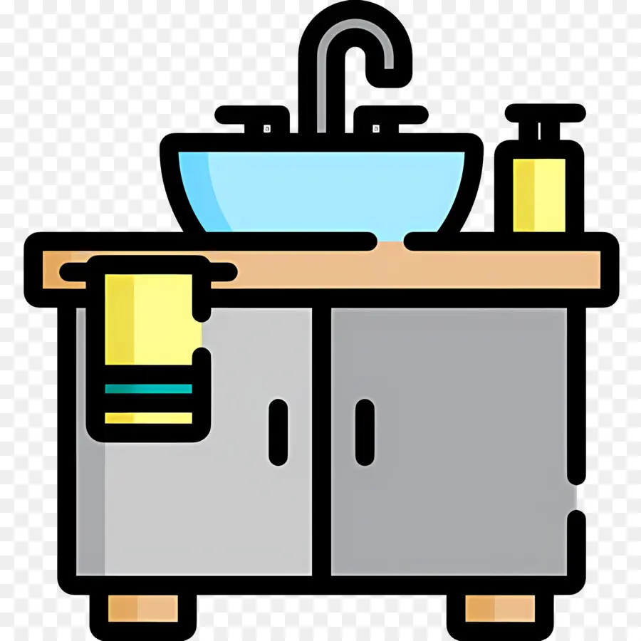 Vanité De Salle De Bain，Lavabo De Salle De Bain PNG