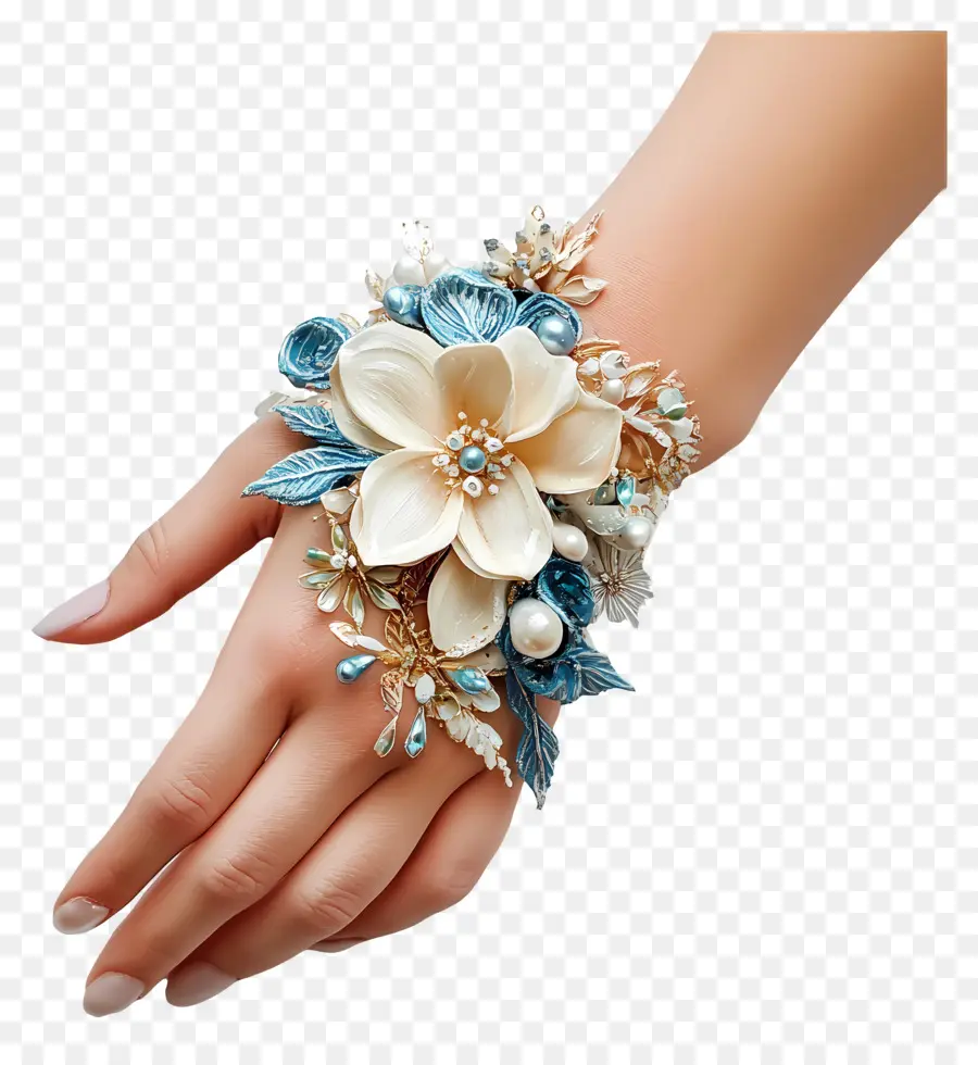 Fleur De Poignet De Bal，Bracelet PNG