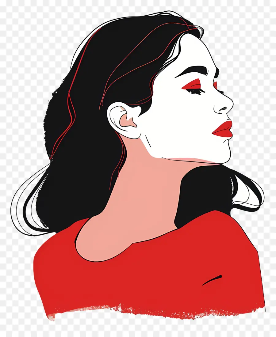 Femme En Rouge，Femme PNG