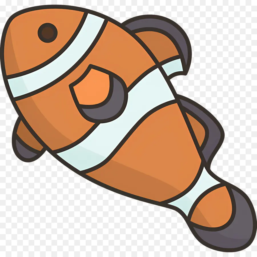 Poisson Clown，Orange PNG