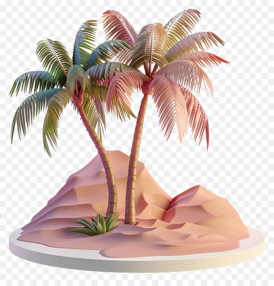 Paysage De Palmiers，Palmiers PNG