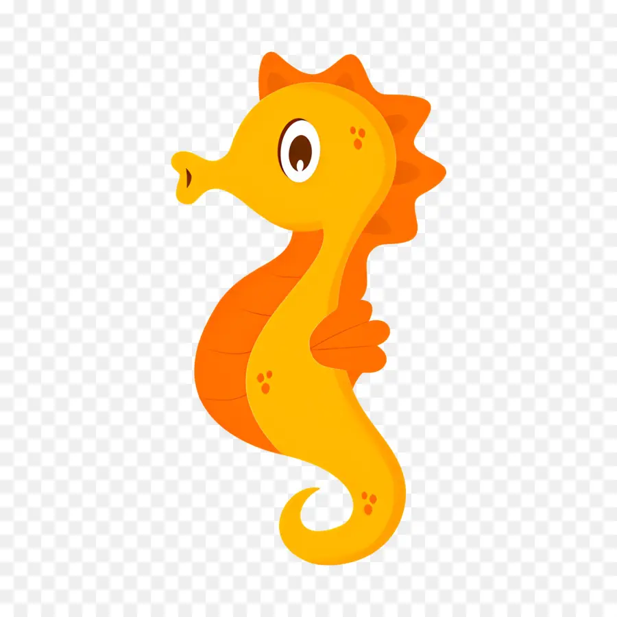 Hippocampe，Hippocampe Jaune PNG