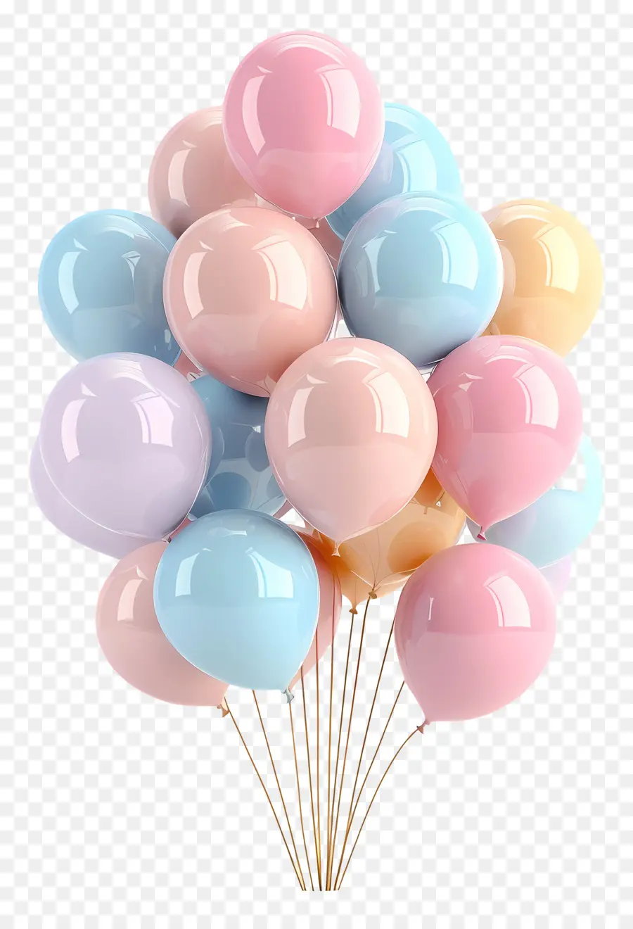 Bouquet De Ballons，Ballons Colorés PNG