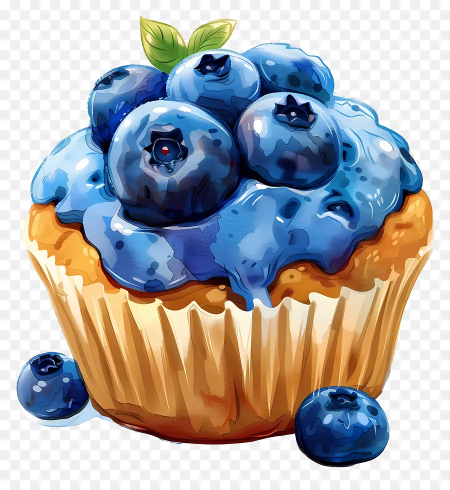 Muffin Aux Bleuets，Petit Gâteau PNG