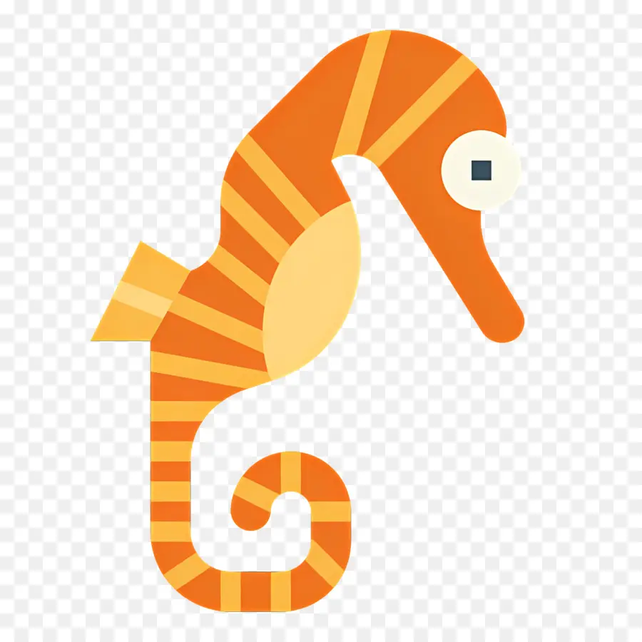 Hippocampe，Orange PNG