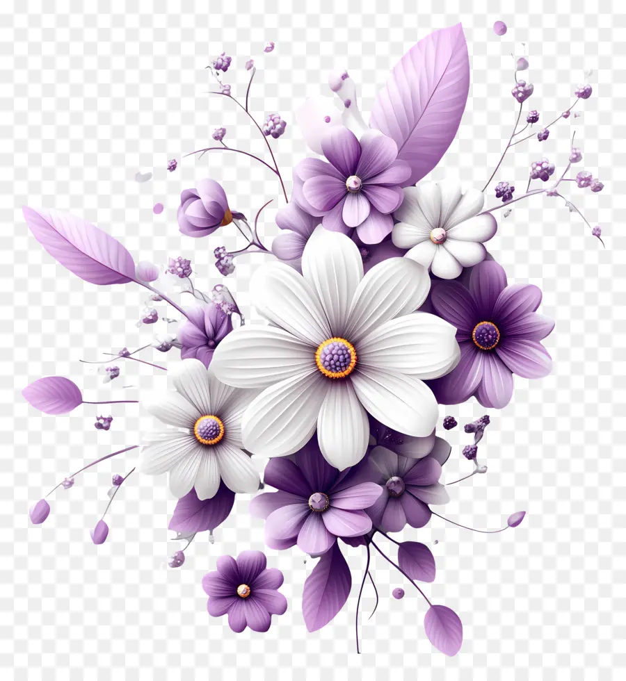 Fleurs D'automne，Bouquet Fleuri PNG