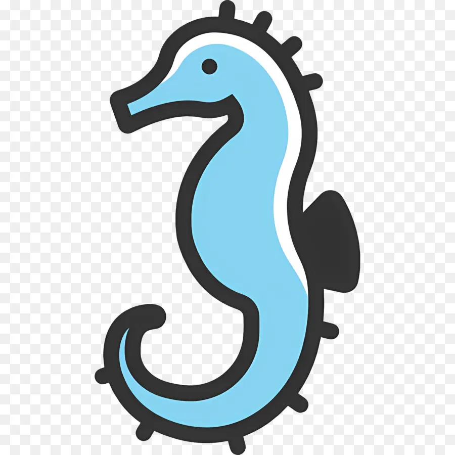 Hippocampe，Hippocampe Bleu PNG