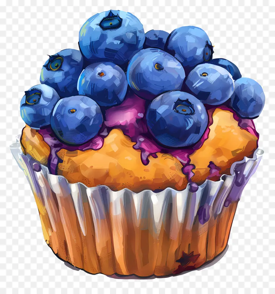 Muffin Aux Bleuets，Petit Gâteau PNG