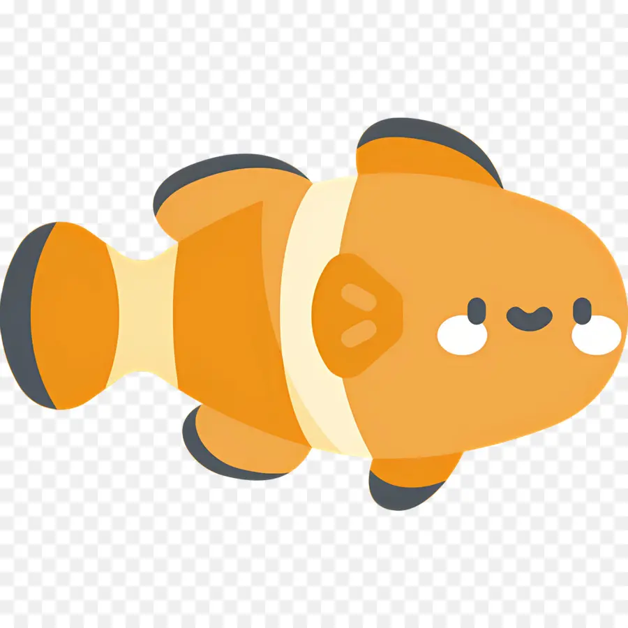 Poisson Clown，Orange PNG