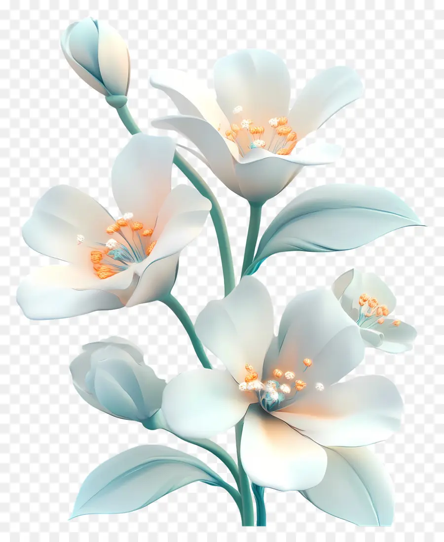 Fleurs D'automne，Fleurs Blanches PNG