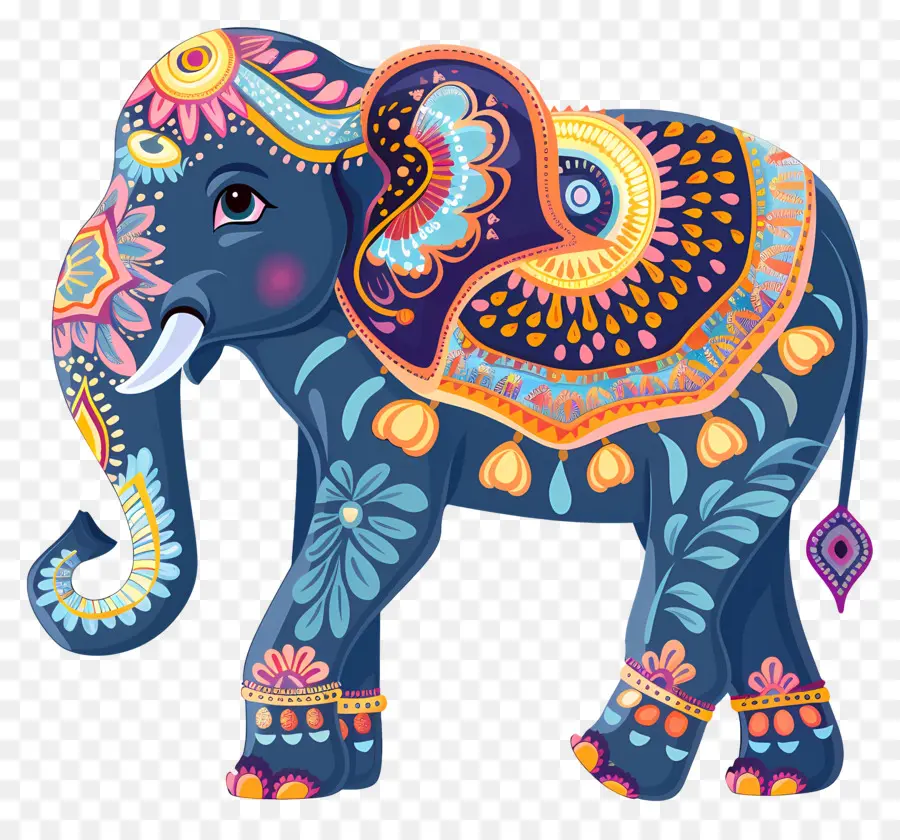 Éléphant Indien，Éléphant Coloré PNG