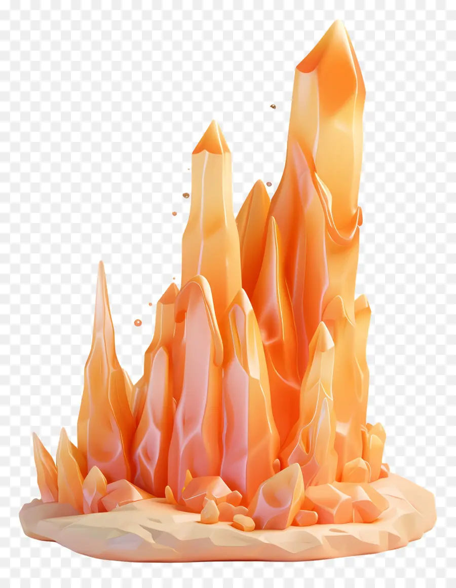 Stalagmite Stalactite，Cristal PNG