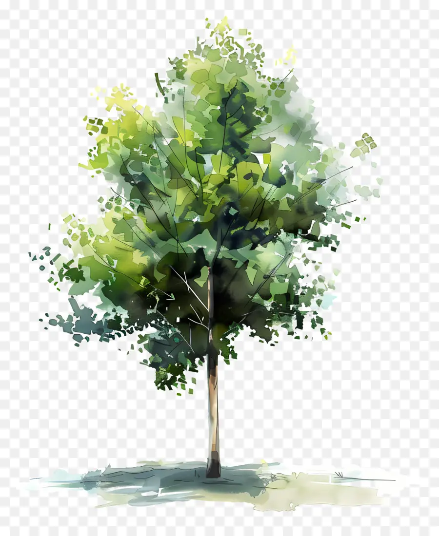 Arbre Aquarelle，Arbre PNG