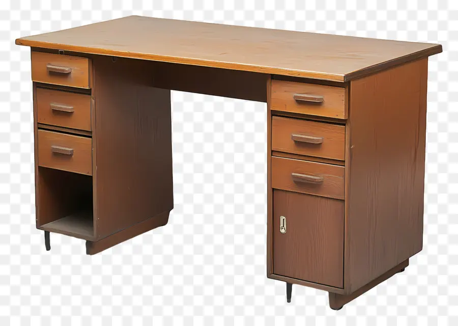 Professeur，Bureau En Bois PNG