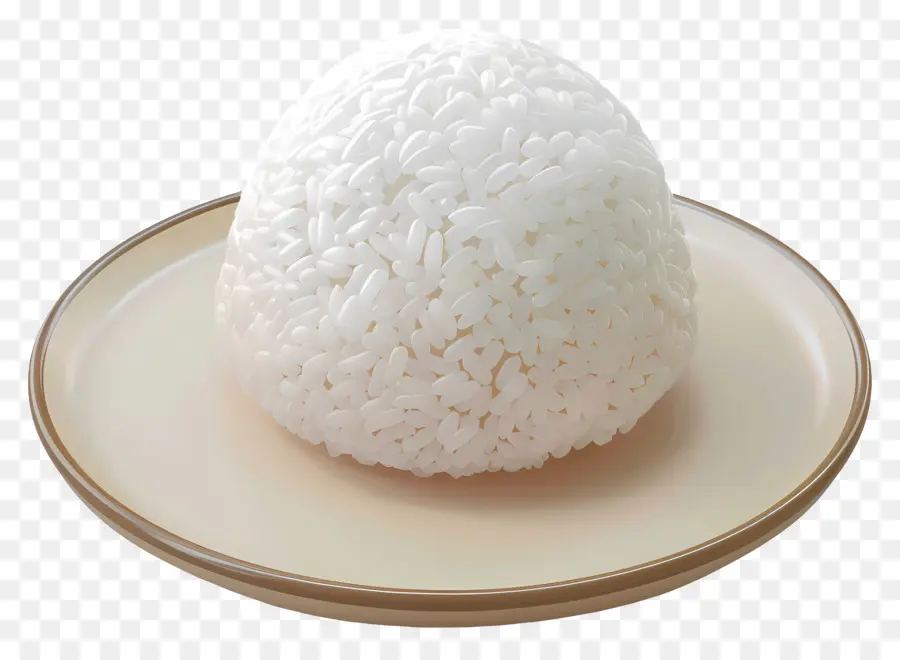 Plat De Riz，Boule De Riz PNG