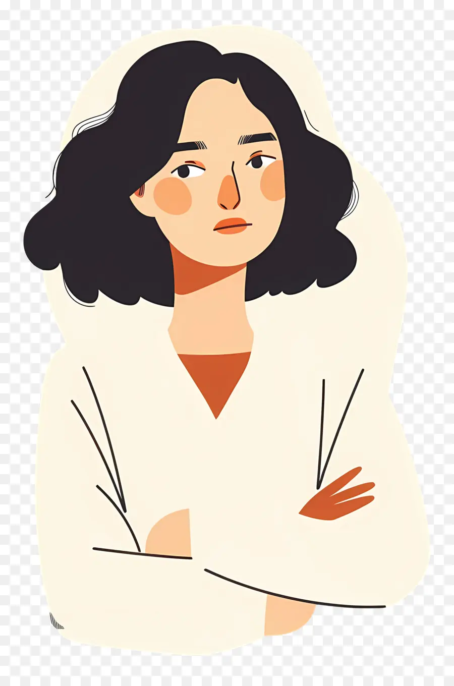 Femme En Chemise，Illustration De Femme PNG