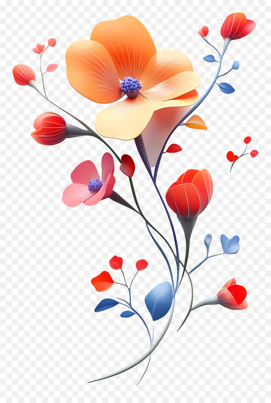 Bonjour，Fleurs PNG