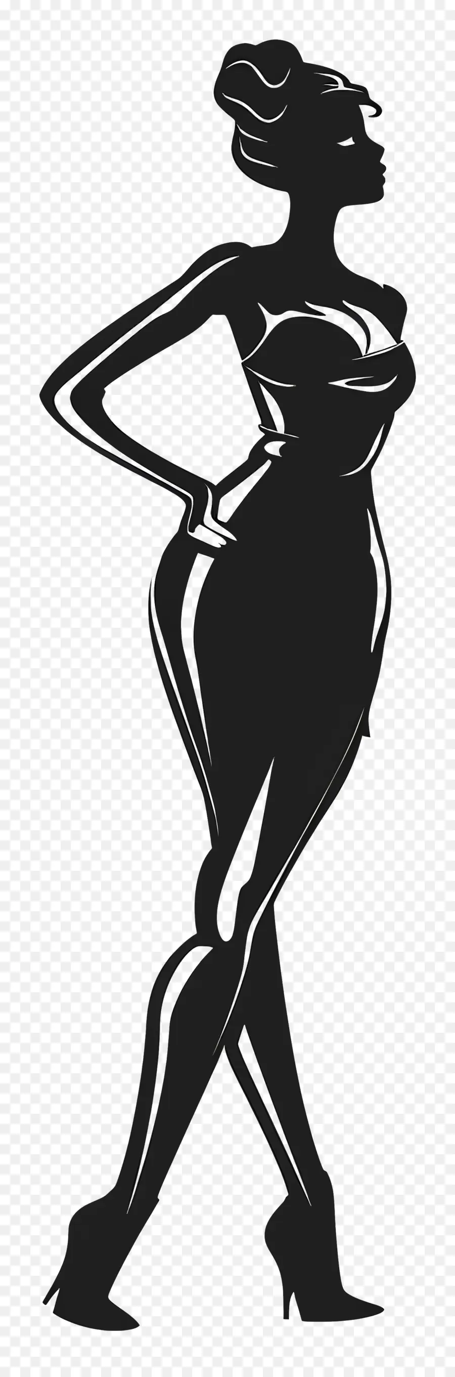 Silhouette De Femme élégante，Silhouette PNG