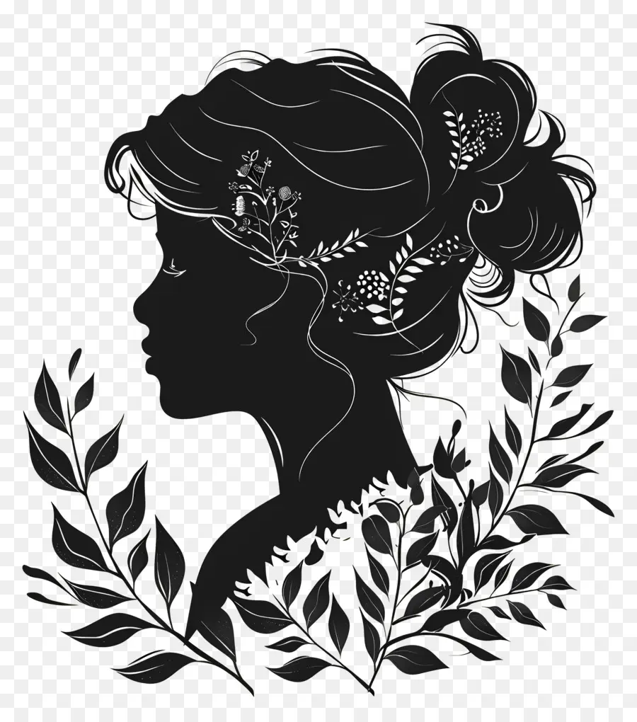 Silhouette De Femme De Beauté，Silhouette PNG