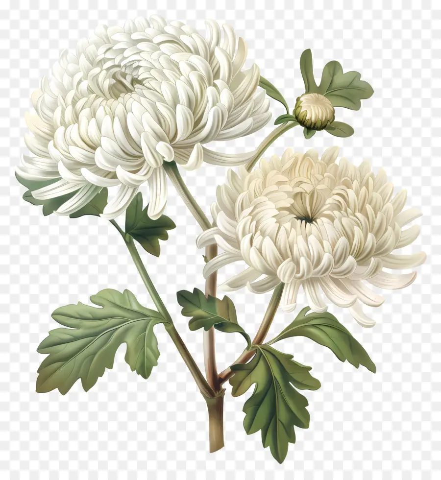 Fleurs De Chrysanthème Blanc，Chrysanthèmes Blancs PNG