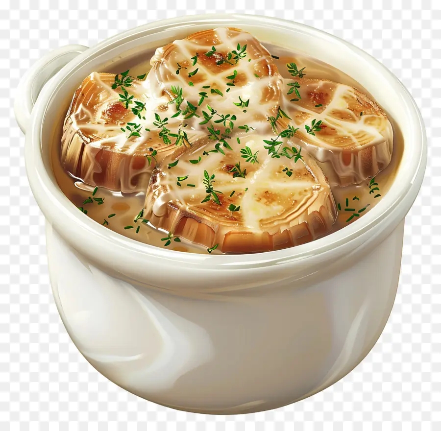 Soupe à L'oignon Française，Soupe PNG