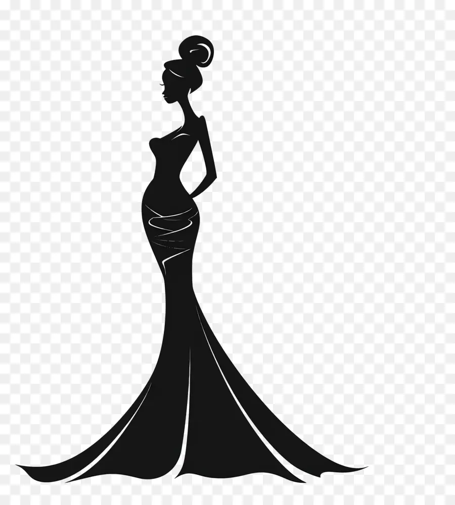 Silhouette De Femme élégante，Femme Silhouette PNG