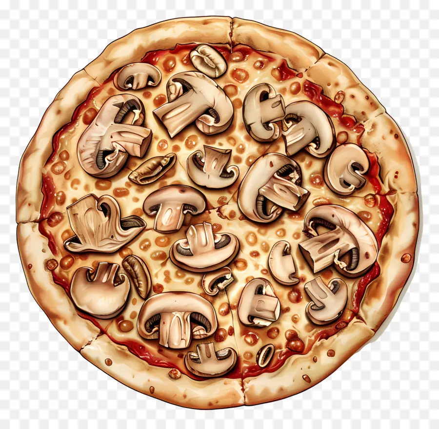 Pizza Aux Champignons，Pizza PNG