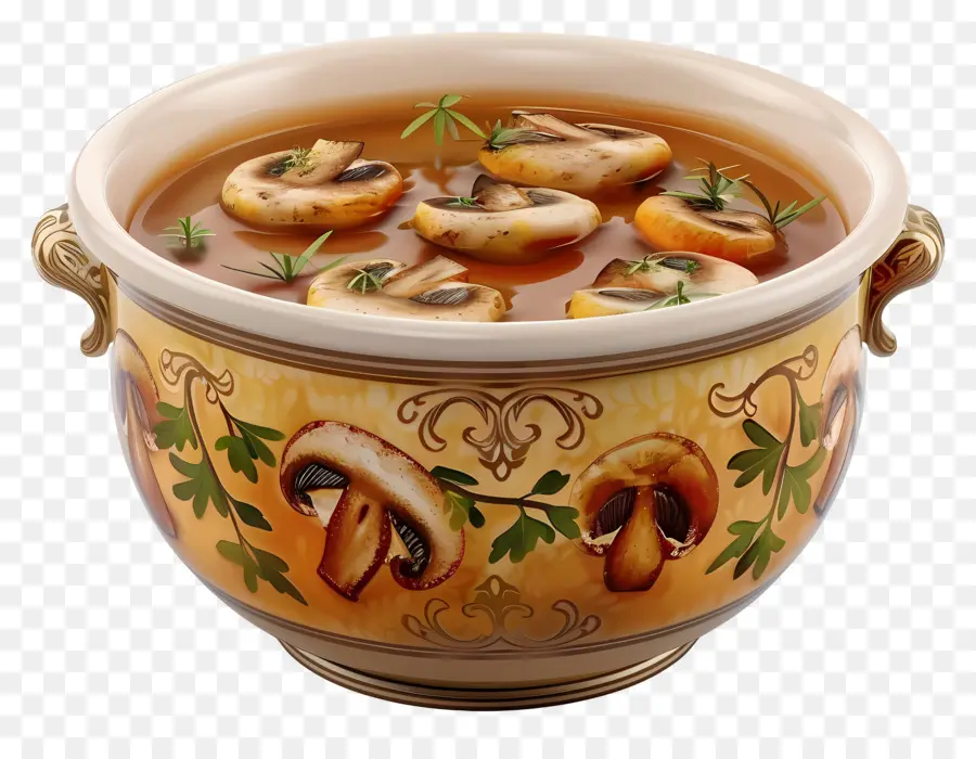 Soupe Aux Champignons，Bol PNG