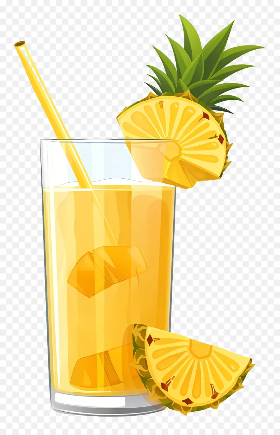 Jus D'ananas，Verre PNG