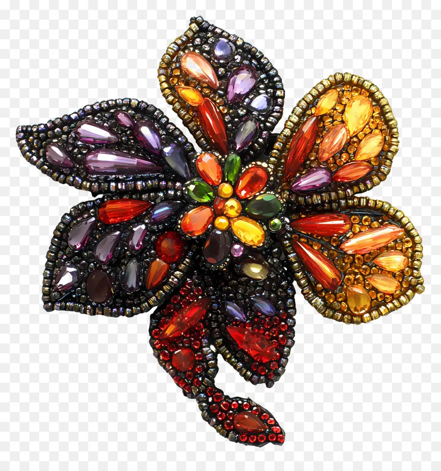 Broche，Fleur Perlée PNG