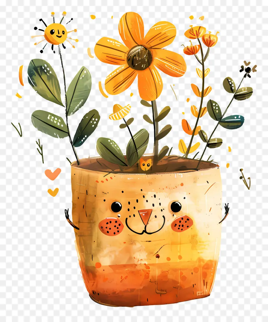 Pot De Plante，Pot De Fleur Mignon PNG