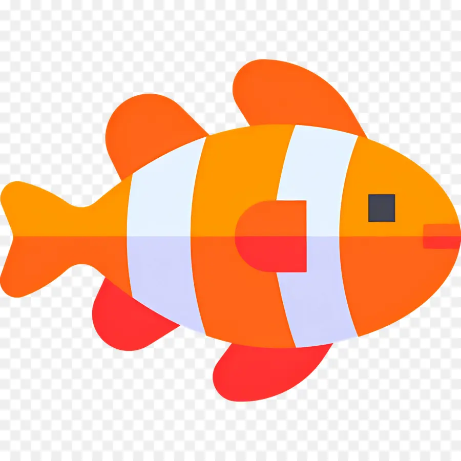 Poisson Clown，Poisson Jaune Et Blanc PNG