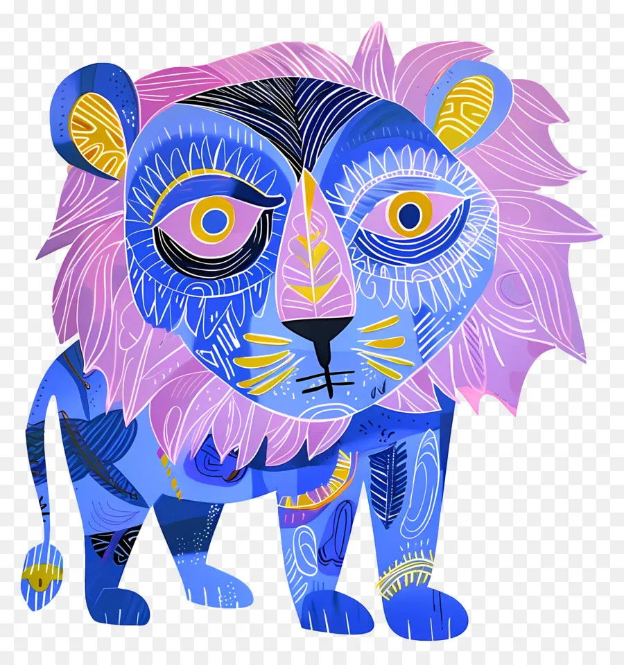 Lion Bleu，Lion PNG