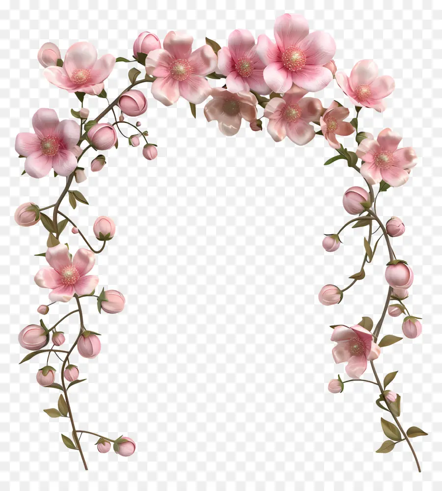 Arc De Fleurs，Arche De Fleurs Roses PNG