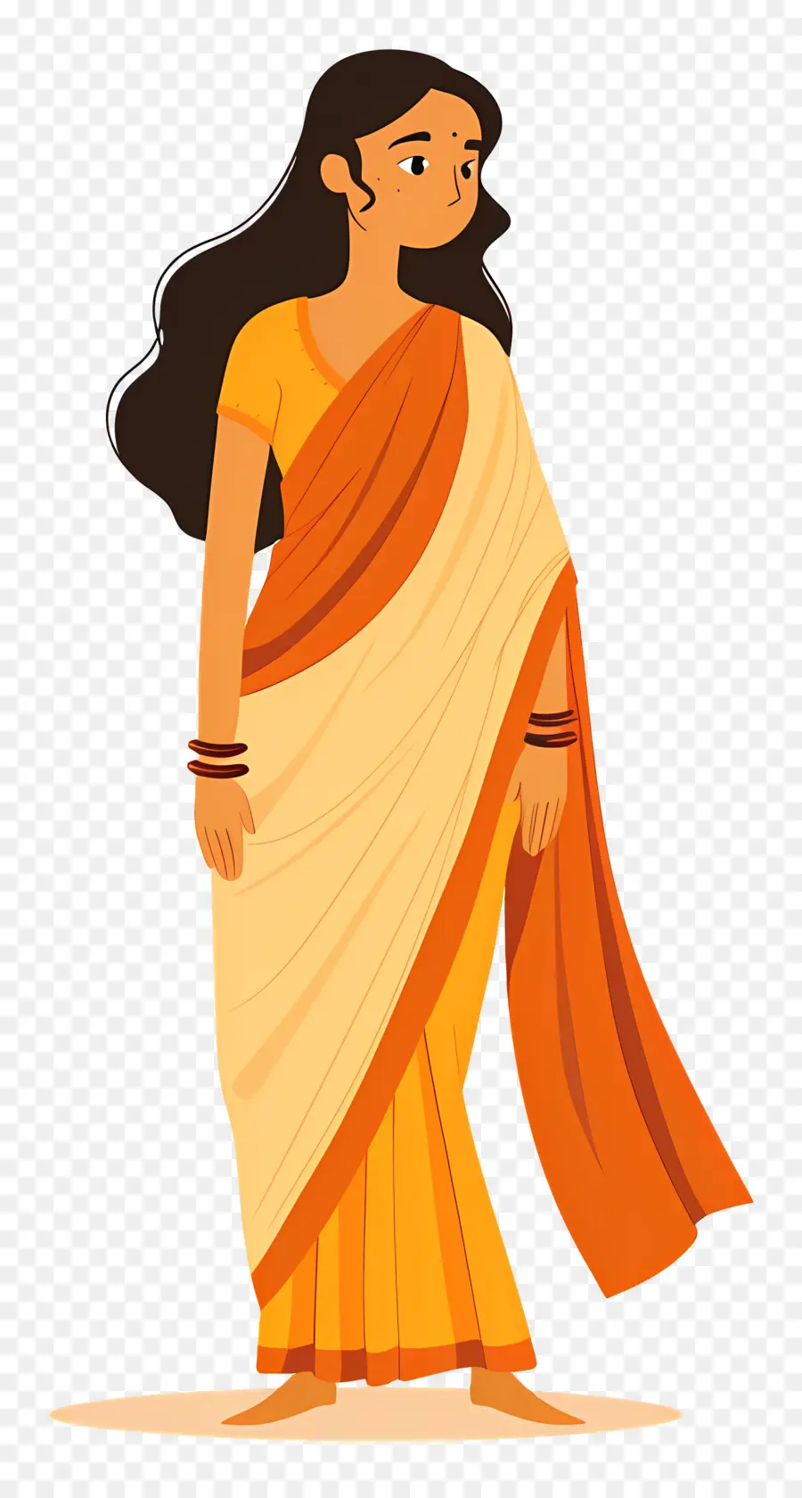 Femme En Sari，Femme En Costume Traditionnel PNG