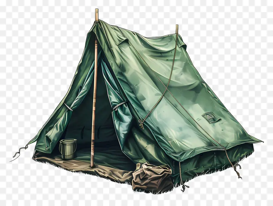 Tente De Camping，Tente Verte PNG