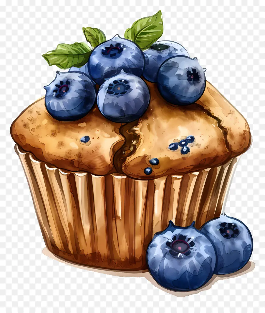 Muffin Aux Bleuets，Myrtille PNG