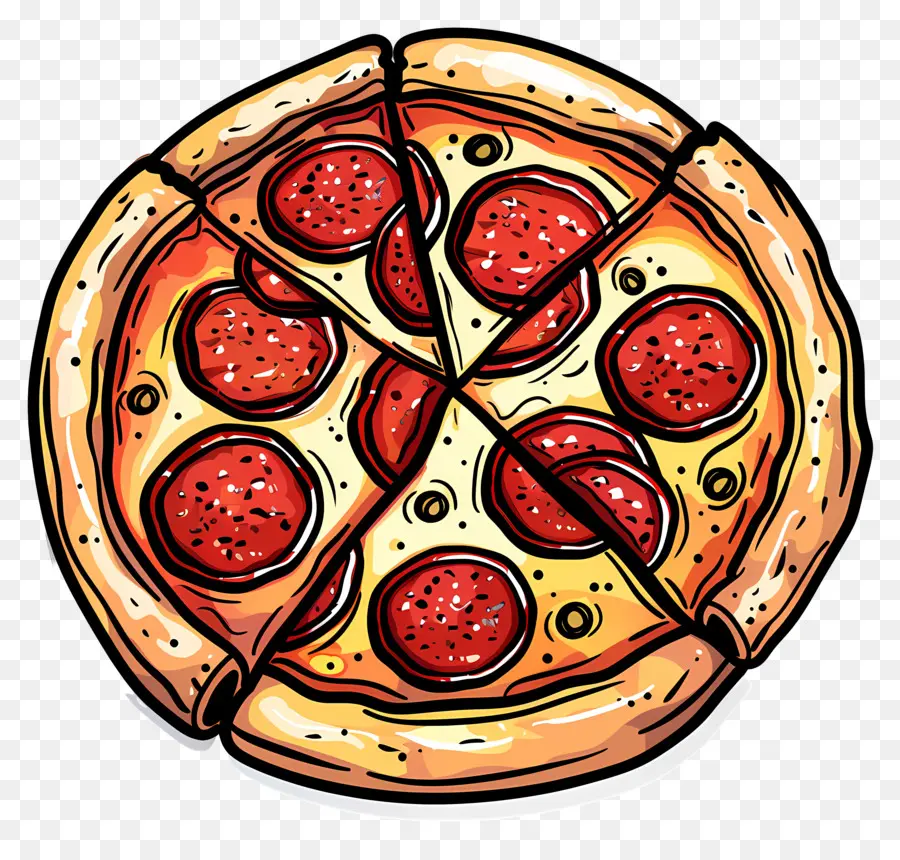 Pizza Au Pepperoni，Pizza PNG