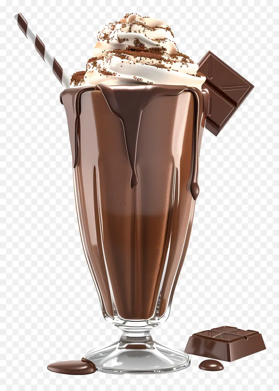 Milk Shake Au Chocolat，Chocolat PNG